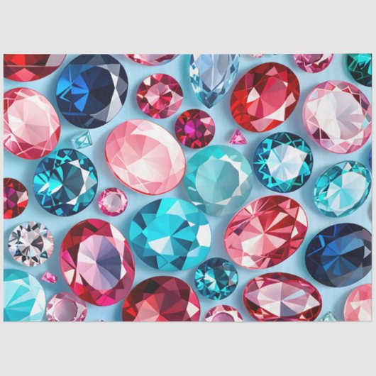 Kleurrijke Jewel Art Tissue Paper Tissuepapier (Voorkant)