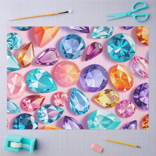 Kleurrijke Jewel Art Tissue Paper Tissuepapier (Craft)