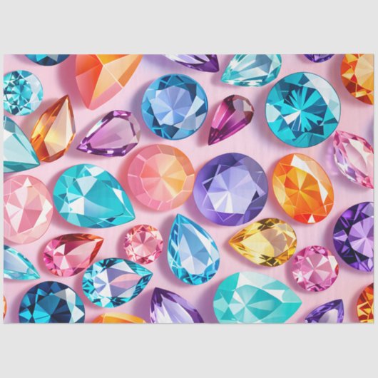 Kleurrijke Jewel Art Tissue Paper Tissuepapier (Voorkant)