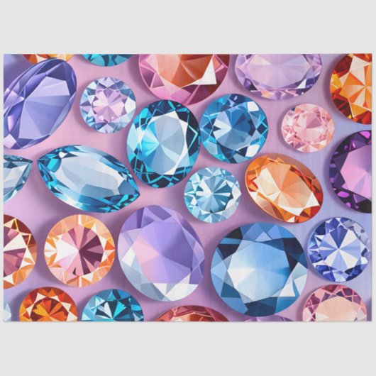 Kleurrijke Jewel Art Tissue Paper Tissuepapier (Voorkant)