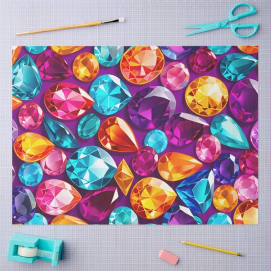 Kleurrijke Jewel Art Tissue Paper Tissuepapier (Craft)