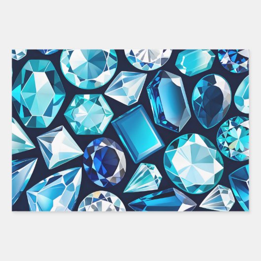 Kleurrijke Jewel Art Wrapping Paper Sheets (Voorkant 3)