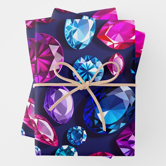 Kleurrijke Jewel Art Wrapping Paper Sheets