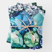 Kleurrijke Jewel Art Wrapping Paper Sheets