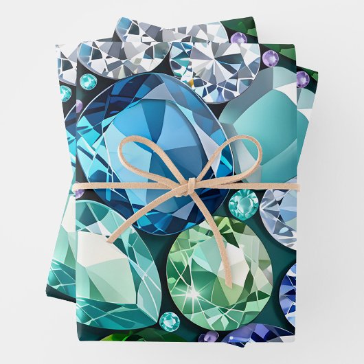 Kleurrijke Jewel Art Wrapping Paper Sheets