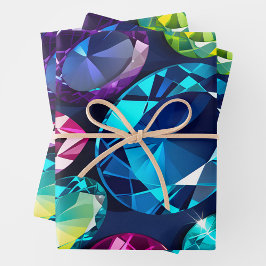 Kleurrijke Jewel Art Wrapping Paper Sheets