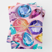 Kleurrijke Jewel Art Wrapping Paper Sheets