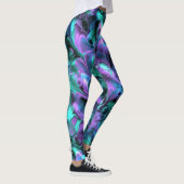 Kleurrijke Jewel Tone Fractal Marmer Abstracte Kun Leggings (Rechts)