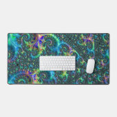 Kleurrijke Jewel Tone Fractal Spiraal Abstracte Ku Bureaumat (Keyboard & Muis)
