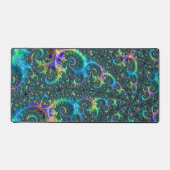 Kleurrijke Jewel Tone Fractal Spiraal Abstracte Ku Bureaumat (Voorkant)