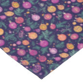 Kleurrijke Jewel Toned Kerstlicht en Ornament Tafelkleed (Gekanteld)