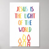 Kleurrijke Jezus is het licht van het wereld poste Poster (Voorkant)