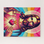 Kleurrijke Jezus puzzel! Legpuzzel (Horizontaal)