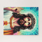 Kleurrijke Jezus puzzel! Legpuzzel (Horizontaal)