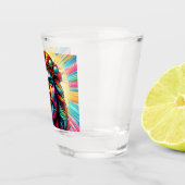 Kleurrijke Jezus schoot bril! Shot Glas (Rechts)