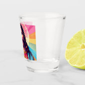 Kleurrijke Jezus schoot glas! Shot Glas (Rechts)