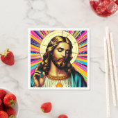 Kleurrijke Jezus servetten! Servet (Insitu)