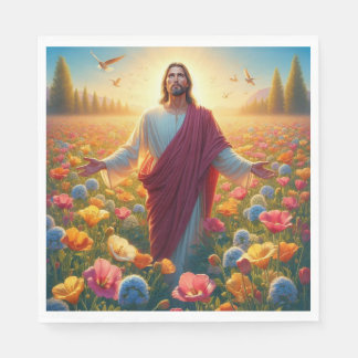 Kleurrijke Jezus servetten! Servet