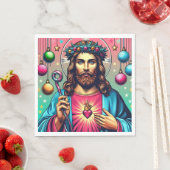 Kleurrijke Jezus servetten! Servet (Insitu)
