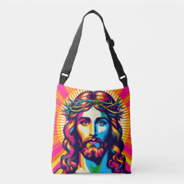 Kleurrijke Jezus Tas. Crossbody Tas