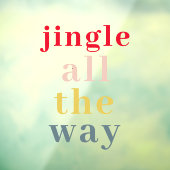Kleurrijke Jingle All The Way Vakantie Ramenfolie Raamsticker (Vel 3)