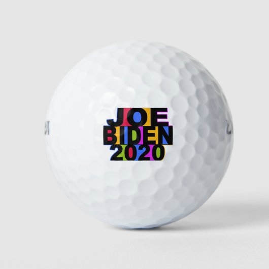 Kleurrijke JOE BIDEN 2020 golfballen (Voorkant)