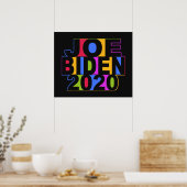 Kleurrijke JOE BIDEN 2020 poster (Keuken)
