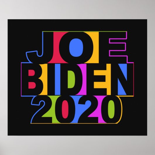 Kleurrijke JOE BIDEN 2020 poster (Voorkant)