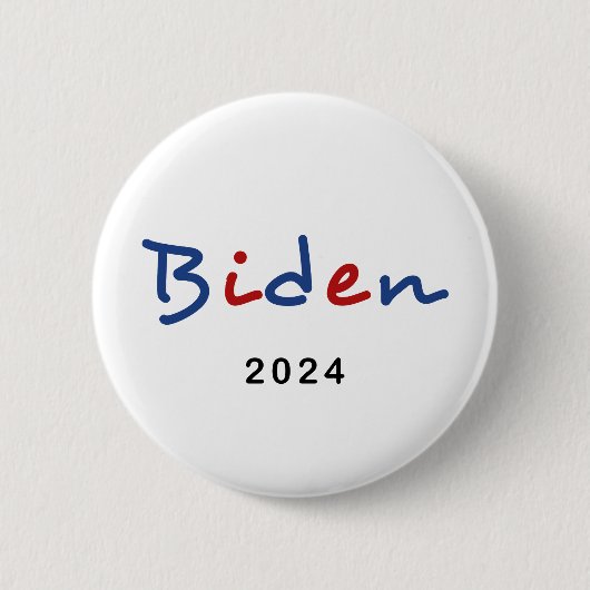 Kleurrijke Joe Biden 2024 Script Tekst Ronde Button 5,7 Cm (Voorkant)