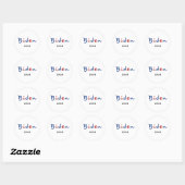 Kleurrijke Joe Biden 2024 Script Tekst Ronde Sticker (Vel)