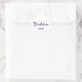 Kleurrijke Joe Biden 2024 Script Tekst Ronde Sticker (Tas)