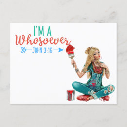 Kleurrijke Johannes 3:16 | Geloof Briefkaart