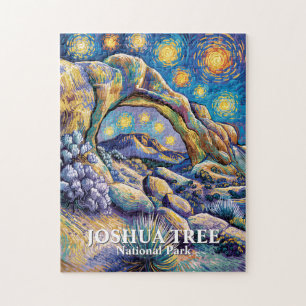 Kleurrijke Joshua Tree Natuur Moderne Van Gogh Sti Legpuzzel