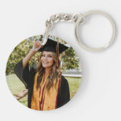 Kleurrijke Jouw naam Custom Afstuderen Gift Sleutelhanger (Achterkant)