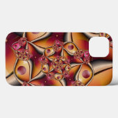 Kleurrijke Joy Abstract Rood Oranje Fantasie Fract Case-Mate iPhone Case (Achterkant (horizontaal))