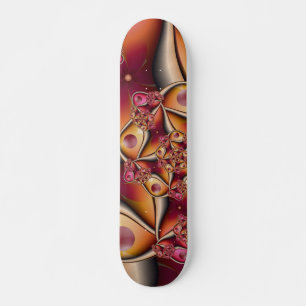 Kleurrijke Joy Abstract Rood Oranje Fantasie Fract Persoonlijk Skateboard