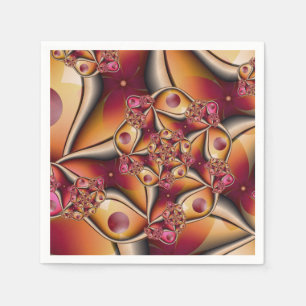 Kleurrijke Joy Abstract Rood Oranje Fantasie Fract Servet