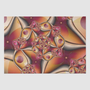 Kleurrijke Joy Abstract Rood Oranje Fantasie Fract Tissuepapier
