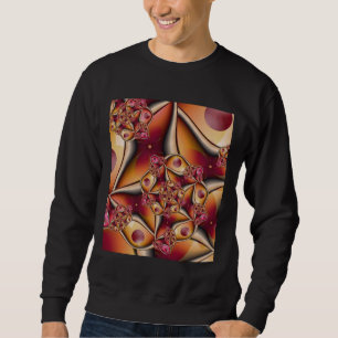 Kleurrijke Joy Abstract Rood Oranje Fantasie Fract Trui