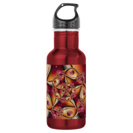 Kleurrijke Joy Abstract Rood Oranje Fantasie Fract Waterfles
