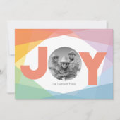 Kleurrijke Joy Christmas Kaart (Voorkant)