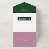 Kleurrijke JOY Tear Away Foto Vakantiekaart All In One Uitnodiging (Buitenkant)