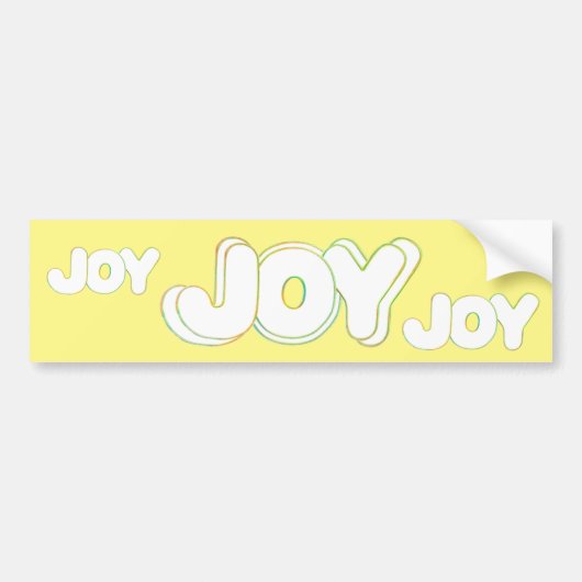 Kleurrijke Joy Word bumperstickers (Voorkant)