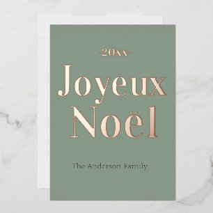 Kleurrijke Joyeux Noel Franse Kerst Folie Vakantie Feestdagenkaart