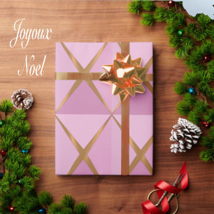 Kleurrijke Joyoux Noel Inpakpapier Roze