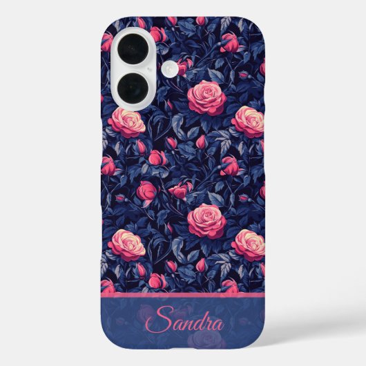 Kleurrijke Jubileum Cadeau Roos Bloem Naam Case-Mate iPhone Case (Achterkant)