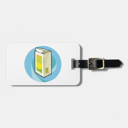 Kleurrijke Juice Carton Modern Minimal Bagagelabel (Voorkant horizontaal)