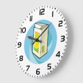 Kleurrijke Juice Carton Modern Minimal Grote Klok (Hoek)