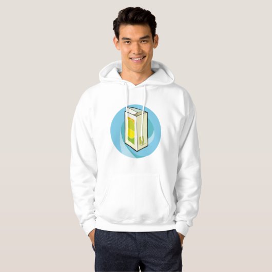 Kleurrijke Juice Carton Modern Minimal Hoodie (Voorkant volledig)