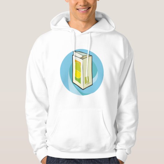 Kleurrijke Juice Carton Modern Minimal Hoodie (Voorkant)